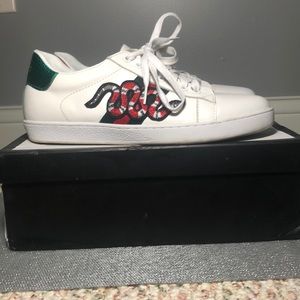 Gucci “Ace” Sneakers w/ Snakes